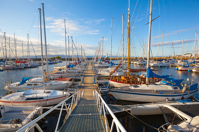 view of a marina